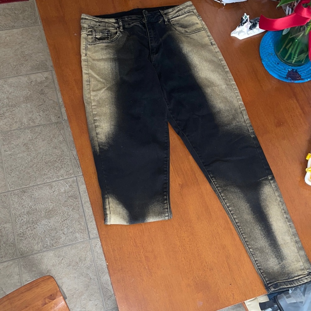 Denim Gold & Black Womens Jeans